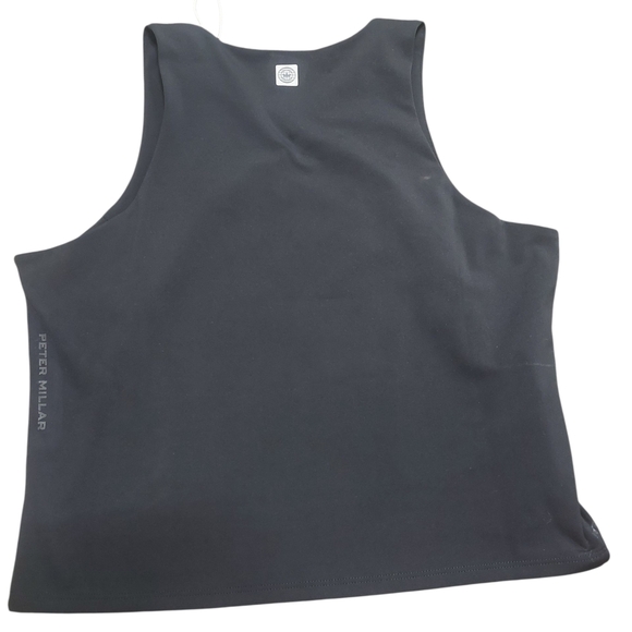 Peter Millar Black Sleeveless Boxy Tank Top - Picture 2 of 6